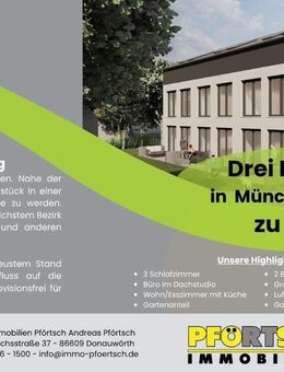 *Neubauprojekt* von 3 Reihenhäusern 10 Min. zu Fuß zu BMW & zur U2 - München