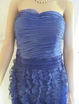 NEU mit ETIKETT * Sexy * Abend * Ausgeh * Ball * Cocktail * Seiden Chiffon * Volant * Bustier * Kleid "Juju & Christine" Gr. 40- 42/ M * royal- königs- mittel- blau * - Riedlingen