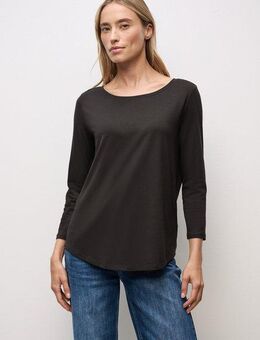 STREET ONE Langarmshirt in Unifarbe