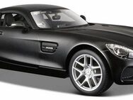 Maisto® Sammlerauto Dull Black Collection, Mercedes AMG GT, 1:24, schwarz, Maßstab 1:24, aus Metallspritzguss