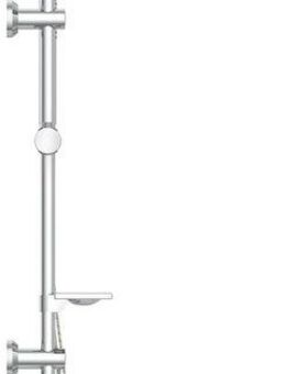 welltime Stangenbrause-Set LINA, Höhe 105 cm, 1 Strahlart(en), Überkopfbrause mit Seifenablage, 20 cm Kantenlänge.