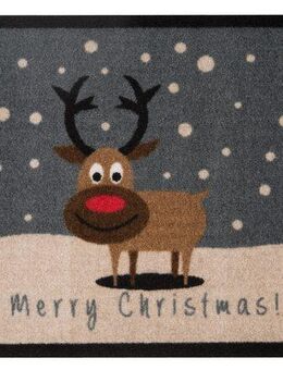 HANSE Home Fußmatte Christmas Reindeer, Türmatte, rechteckig, Höhe: 7 mm, In- & Outdoor, Rutschfest, Weihnachten, Waschbar, Wetterfest, Flur
