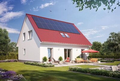 Bauvorhaben, Neubau (KFN = Klimafreundlicher Neubau) als Fertighaus inklusive Bodenplatte (Alto 68K)