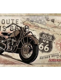 Tolles Route 66 Blechschild Bike Map UUSA - Nostalgic-Art 20x30 cm - Hamburg