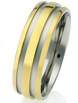 Herrenring Edelstahl HE372 ohne Stein - Aholming