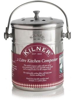 KILNER Biomülleimer "Küchen-Komposter", inkl. 2 Kohlefilter, 2 Liter