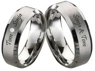 Partnerringe Wolframringe PW107 mit Zirkonia - Aholming