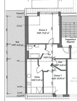 Leerstand ab 01.11.2025 - 2-Zi-Dachgeschosswohnung in Erfurt - Erfurt
