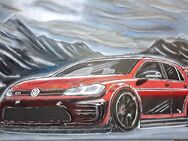 Handgefertigtes Comicbild VW Golf 6 GTI Graffiti Leinwand - Schöppenstedt