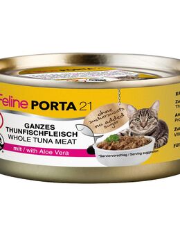 Sparpaket Feline Porta 24 x 156 g - Thunfisch mit Aloe (getreidefrei)
