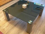 Wohnzimmer Tisch aus Color Glas schwarz - 90 x 90 cm - Hamburg