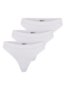 ONLY T-String ONLVICKY RIB S-LESS THONG 3-PK NOOS (Packung, 3-St)