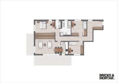 Vier-Zimmer Wohnung im 2.OG und großer Terrasse