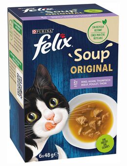 12 + 6 gratis! 18 x 48 g Felix Soup - Gemischte Vielfalt