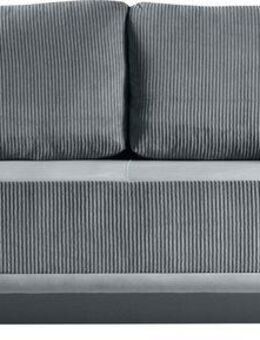 WERK2 Schlafsofa Rosso Breite 204, Liegefläche 140/200cm. aktueller Cord Materialmix, 2-Sitzer Sofa und Schlafcouch mit Federkern & Bettkasten