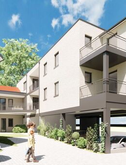 Neubau! 3-Zimmerwohnung mit Balkon, PV-Anlage, Gemeinschaftsgarten und überdachtem Abstellplatz. - Laufach