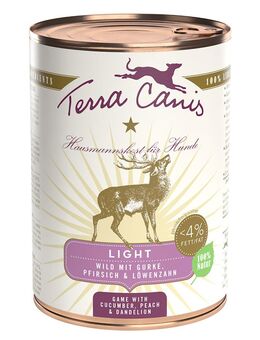 Terra Canis Light 6 x 400 g - Wild mit Gurke, Pfirsich und Löwenzahn