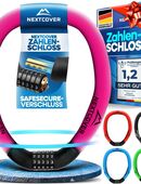 NEXTCOVER Fahrradschloss mit Zahlencode Zahlenschloss pink in 75217