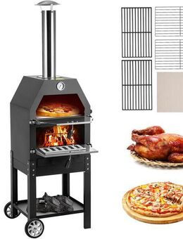 3in1 Outdoor Küchenofen Herd Pizzaofen 500 °C Gartenküche Pizzaofen Grill mit Pizzastein Backofen BBQ - Wuppertal