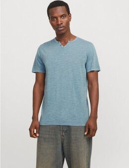 Jack & Jones T-Shirt JJESPLIT NECK TEE SS NOOS mit V-Ausschnitt