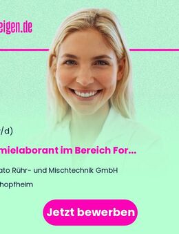 Chemielaborant (m/w/d) im Bereich Forschung & Entwicklung - Schopfheim