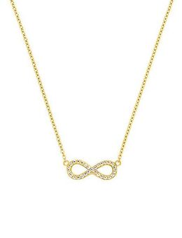 s.Oliver Kette mit Anhänger Infinity/Unendlichkeitsschleife, 2032880, 2032881, 2032882, mit Zirkonia (synth)