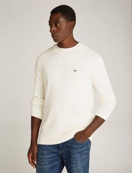 Tommy Jeans Strickpullover TJM SLIM ESSNTLS C-NECK SWEATER mit Markenlogo auf der Brust