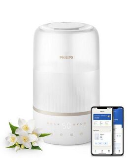 Philips Luftbefeuchter HU1510 1000 Series, ultraschall, 3 l Wassertank, für 41 m² Räume, mit Aroma-Diffusor, Stimmungslicht, App verbunden