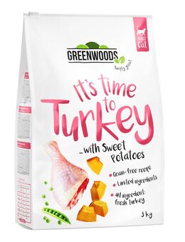Greenwoods Pute mit Süßkartoffeln, Erbsen und Kürbis 3 x 3 kg