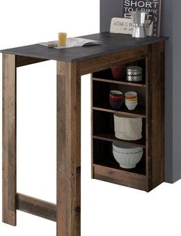 Stolkom Sp.z.o.o. Bartisch Mojito, TOPSELLER! (Bartisch, Tisch, OTTOs Choice), Bartisch mit Regal beidseitig montierbar