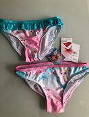 Elsa Anna Frozen Disney Eiskönigin Bikini Bademode Set 2-teilig 2 Stücks - 1 Preis Blau Rosa Gr. 92 neu mit Etikett in 72459