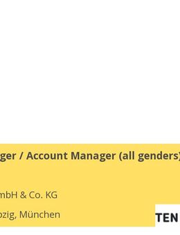 Sales Manager / Account Manager (all genders) - Remote - München
