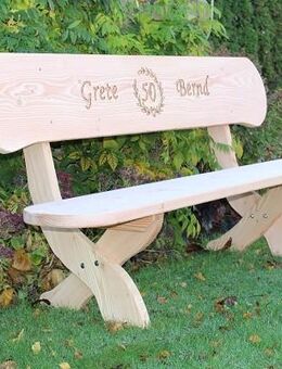 Gartenbank aus Lärche. Holzbank. Hochzeitsgeschenk. Sitzbank. Krongartmöbel. - Steyerberg