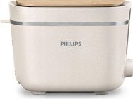 Philips Toaster HD2640/10 Eco Conscious Collection, 2 kurze Schlitze, für 2 Scheiben, 830 W, Aufwärm- und Auftaufunktion, biobasierter Kunststoff, Seidenweiß matt