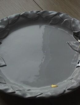 Keramik Schale 32 cm weiß Obstschale mit Relief Deko 7,- - Flensburg