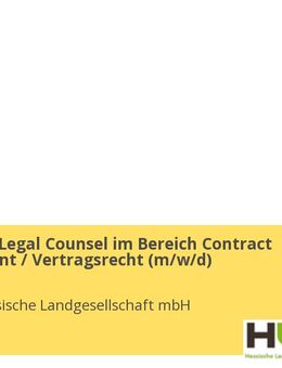 Volljurist / Legal Counsel im Bereich Contract Management / Vertragsrecht (m/w/d) - Kassel