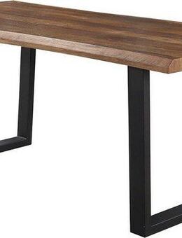 Jockenhöfer Gruppe Esstisch Margot, 180x90 cm geschwungene Baumkantenoptik und schwarzes Untergestell