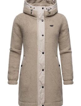 Ragwear Outdoorjacke Cousy flauschige Übergangsjacke mit Teddyfell und Kapuze