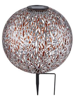 GLOBO LIGHTING LED Solarleuchte SOLAR, LED fest integriert, Warmweiß, Solarlampe für Garten, Toller Lichteffekt, Solarkugel mit Erdspieß