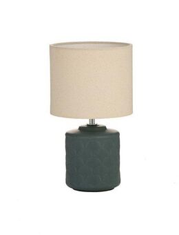 Pauleen Tischleuchte Glowing Midnight max20W beige/green matt 230V Stoff/Keramik, ohne Leuchtmittel, E14