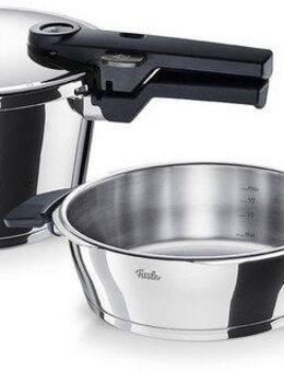 Fissler Schnellkochtopf Vitaquick®, Edelstahl 18/10 (Set, 3-tlg., 1 Schnellkochtopf 4,5 L, 1 Schnellbratpfanne 2,5 L, 1 Metalldeckel), Made in Germany