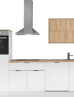 KOCHSTATION Küchenzeile KS-Georgia, mit 38mm starker Arbeitsplatte, Breite 260 cm, wahlweise mit E-Geräten und Kühlschrank