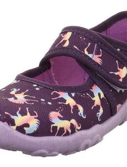Superfit BONNY WMS: Mittel Hausschuh Kindergartenschuh mit Einhorn-Motiv, Größenschablone zum Download