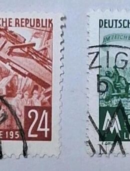 DDR 1953 Leipziger Herbstmesse komplett gestempelt - Görlitz