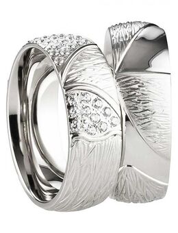 Partnerringe Edelstahl schlicht matt AB3136-AB3137 - Aholming