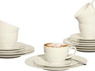 Seltmann Weiden Kaffeeservice Geschirr-Set, Service Zoè (18-tlg), 6 Personen, Porzellan, zeitlose Formensprache, Made in Germany, 18 Teile, für 6 Personen