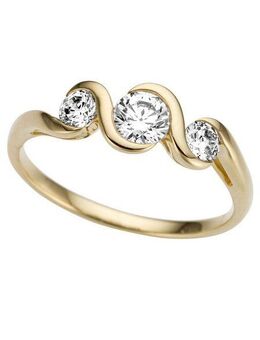 Firetti Goldring Schmuck Geschenk Gold 333 Doppelte Unendlichkeit, mit Zirkonia (synth)