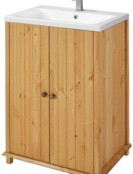 Home affaire Waschtisch Vili, Badmöbel aus massiver Kiefer, Breite 61cm, 2 Türen