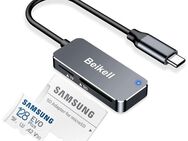 OTG USB 3.0 Typ C, DUAL Speicherkartenleser Beikell, MicroSD & SD Laufwerke, Samsung EVOPlus MicroSDXC 128GB, inklusive SD Adapter - mit einer Datenübertragung von bis zu 130MB/s - Fürth