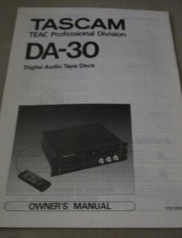 TASCAM DA-30 original OWNER'S MANUAL (Brand New!) - Groß Gerau